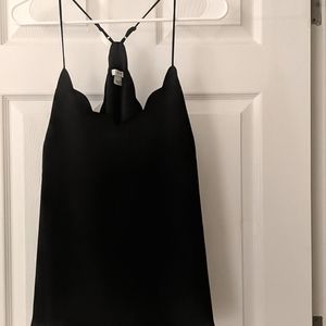 Black racerback tank top